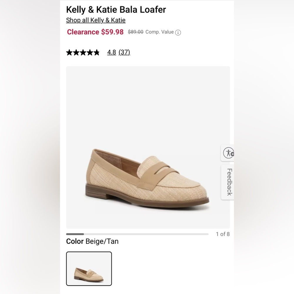 NWT Kelly & Katie Bala Loafer in Size 6.5M